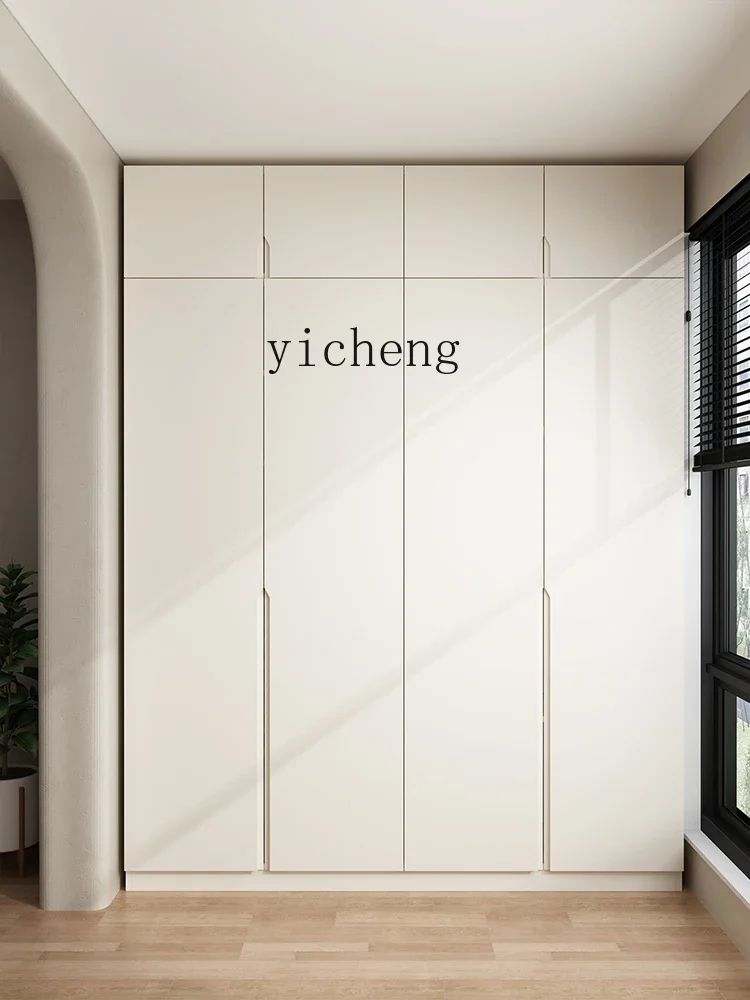 r5.13 Solid Wood Balcony Cabinet Wall-Mounted Bay Window Storage Cabinet Floor-Standing