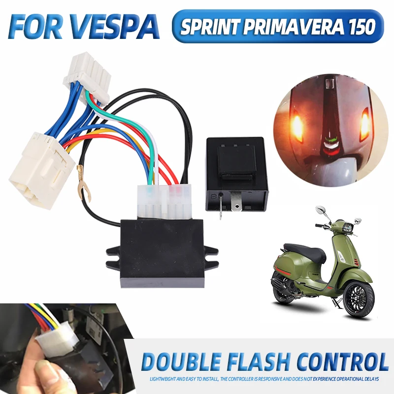 Motorcycle Double Flash Warning Controller Turn Signal Flasher Switch For VESPA GTS300 GTS 300 SPRINT PRIMAVERA 150 Accessories