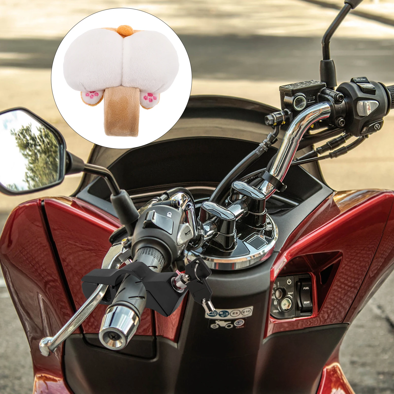 

Cute Corgi Snap Bracelet Slap Wristband Party Favors Bike Handlebar Decoration Electric Scooter Accessories Funny Stuffed