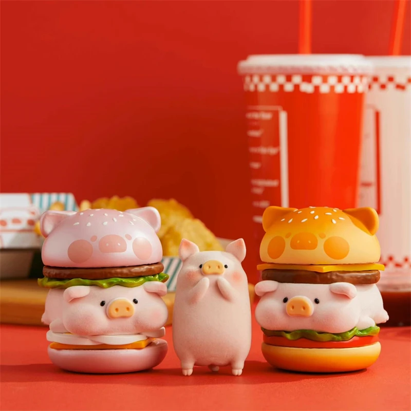 

LuLu the Piggy Lulu's Burger 52TOYS Action Figure Dolls Toys LULU Pig Christmas Gift for Kids Girls Room Decoration Collection