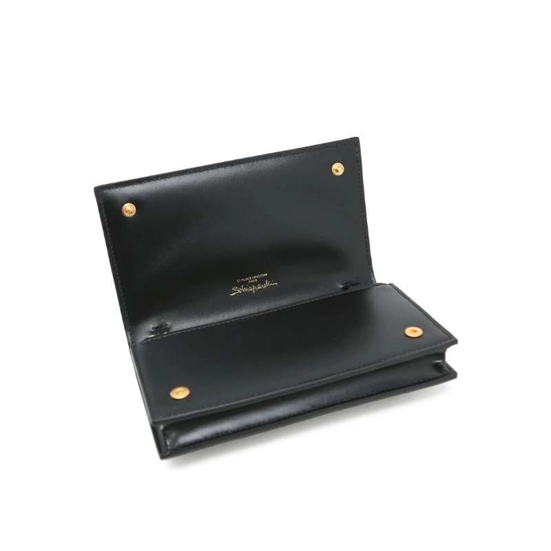 Luxury Keyhole Clutch Women 2026 Trend Fashion Elegant Party Wedding Bridal Purse New Black Faux Leather Gold Chain Shoulder Bag view 4