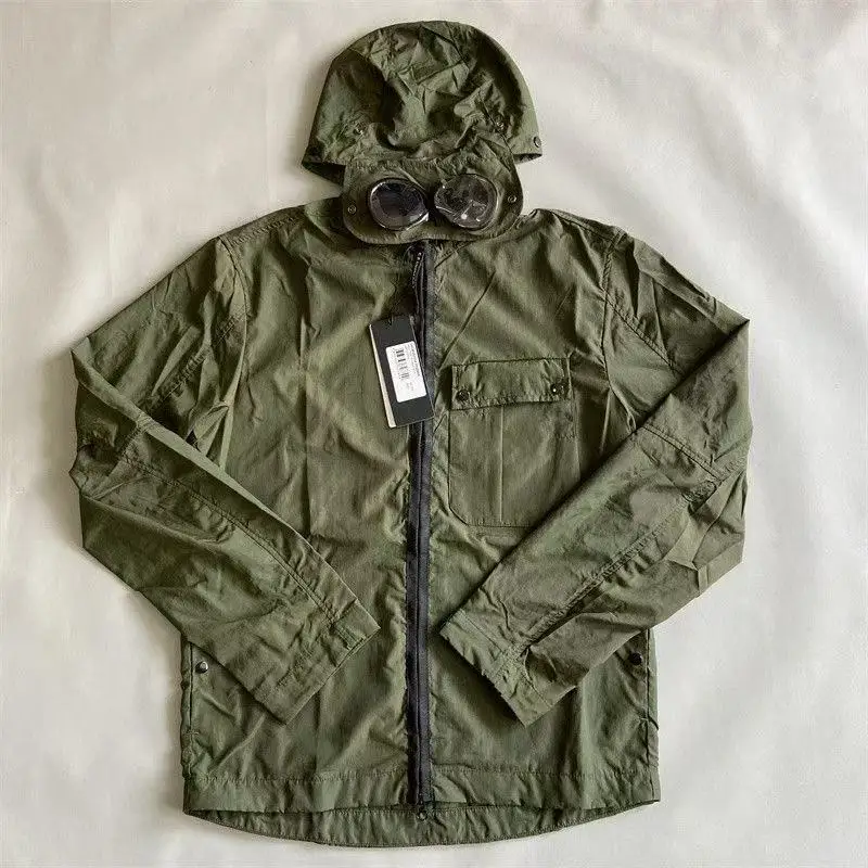ACOMOSON Luxury Quality Outdoor Functional Work Jacket Travel Holiday Safari Men Stand-Up Collar Hooded Zip-Up Casual Jacket