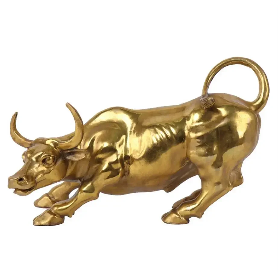 Copper Statue Pure copper wall street cattle ornament cattle 12 zodiac cattle metal craft decoration factory direct sales