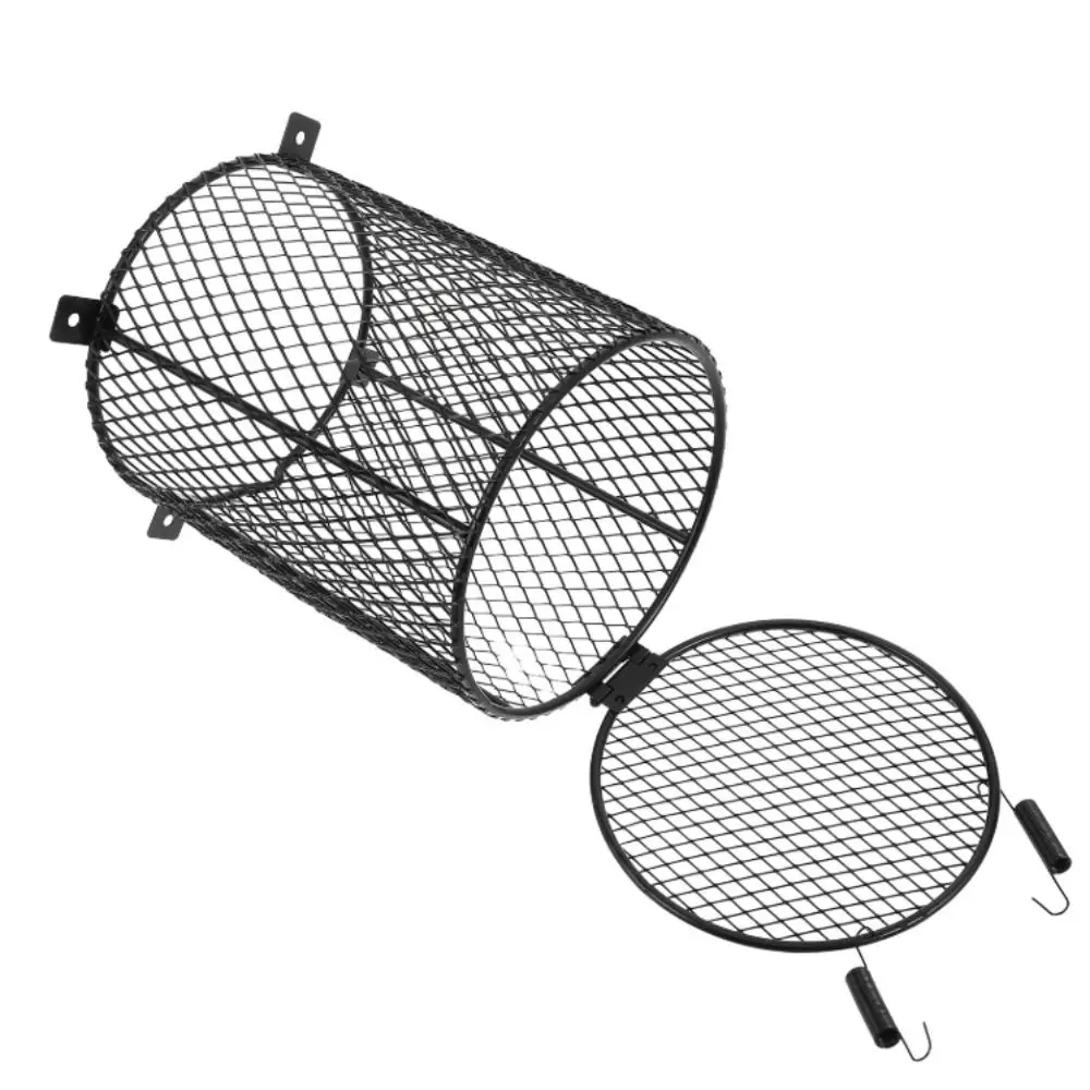 Metal Mesh Heater Guard Iron Mesh Cover Cylinder and Square Lamp Cover Round and Square Shape 4 Screws