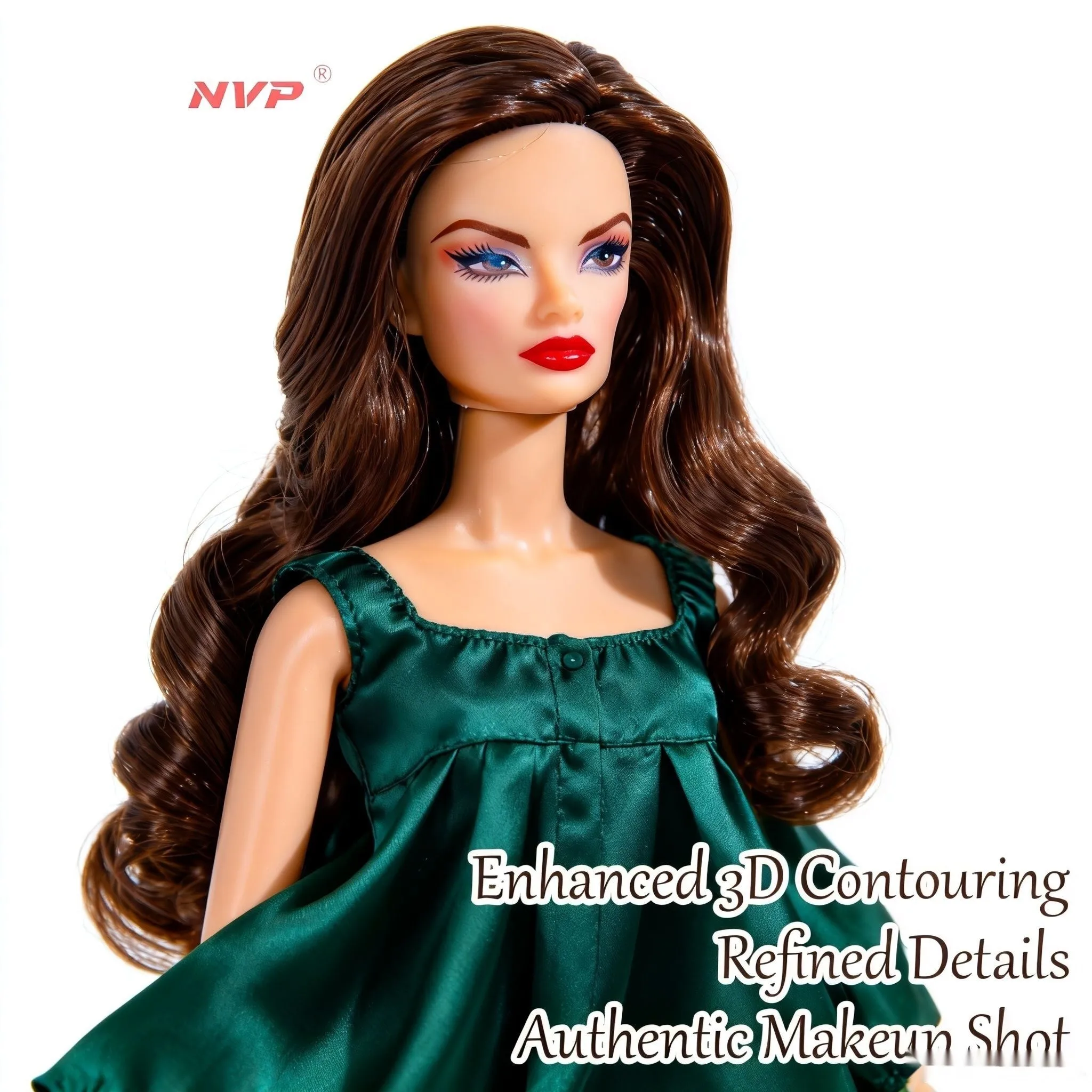 12.6inch Realistic Collectible BJD Doll - Fashion Model Ball Jointed Doll with 12 Joints for DIY Crafting (No Clothing