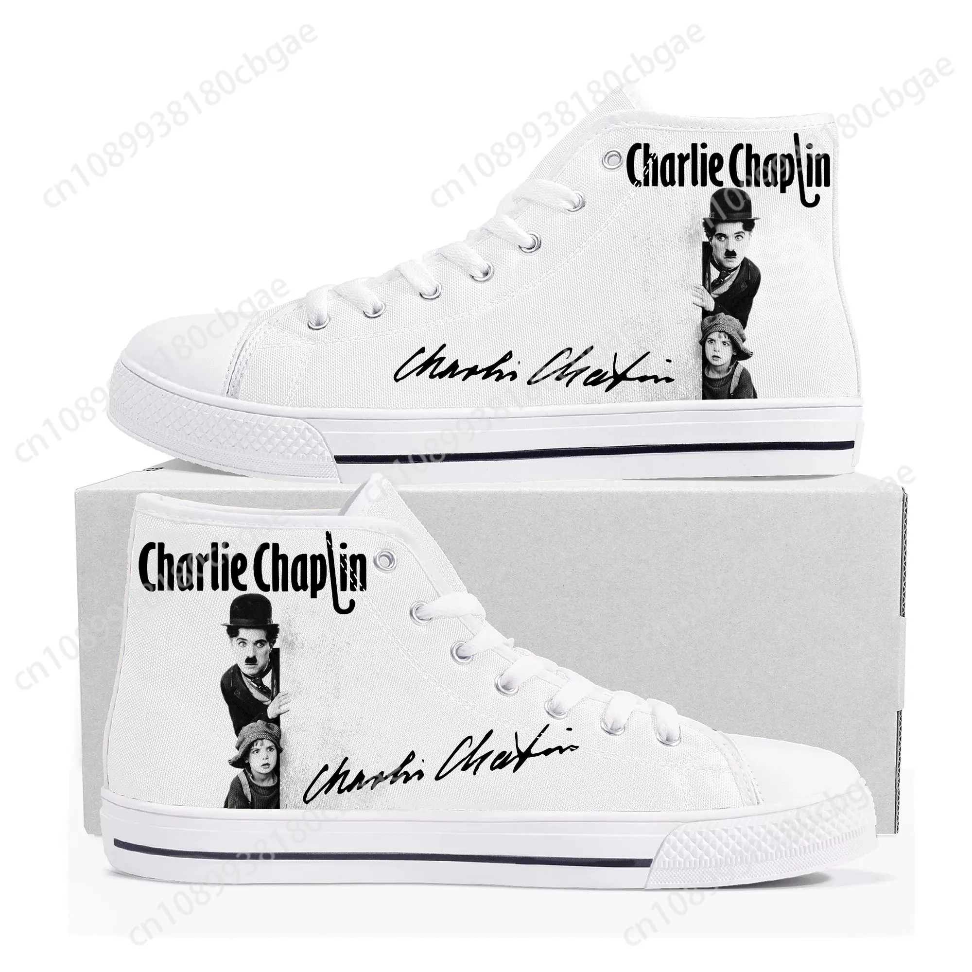 Charlie Chaplin High Top Sneakers Mens Womens Teenager High Quality Canvas Sneaker couple Casual Shoe Customize Shoes