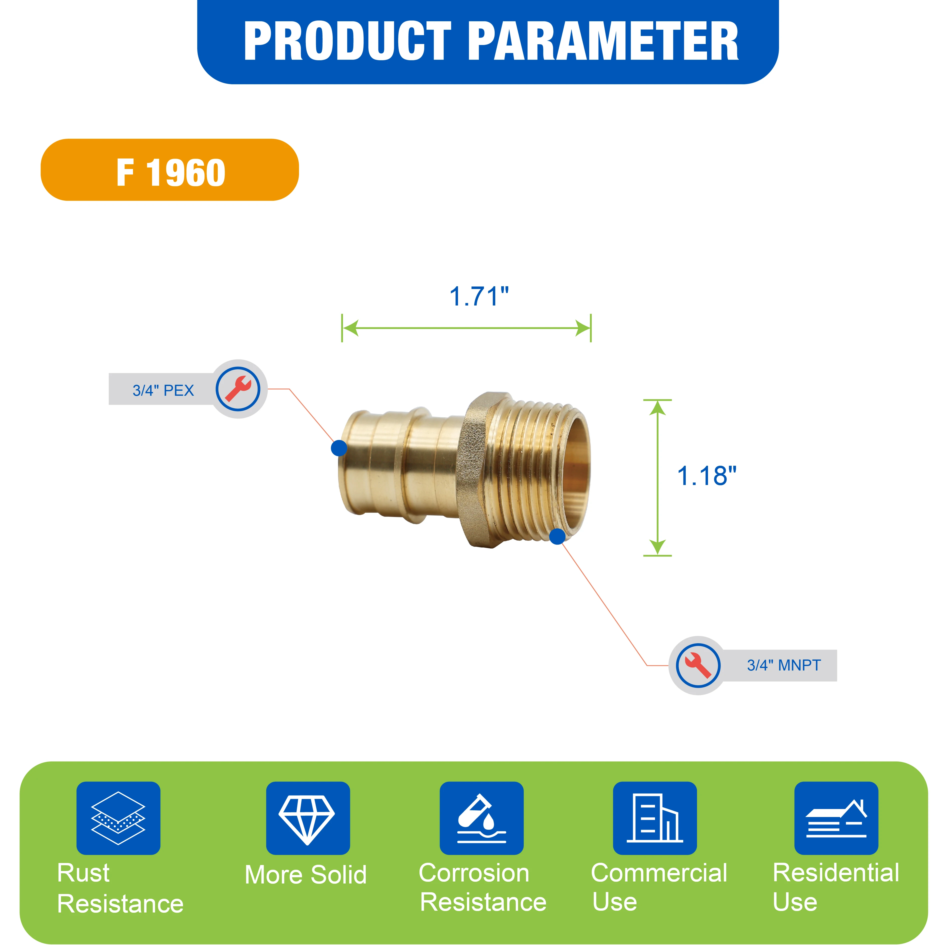 KING SMART  F1960/Wisbo/PEX A Expansion PEX 3/4