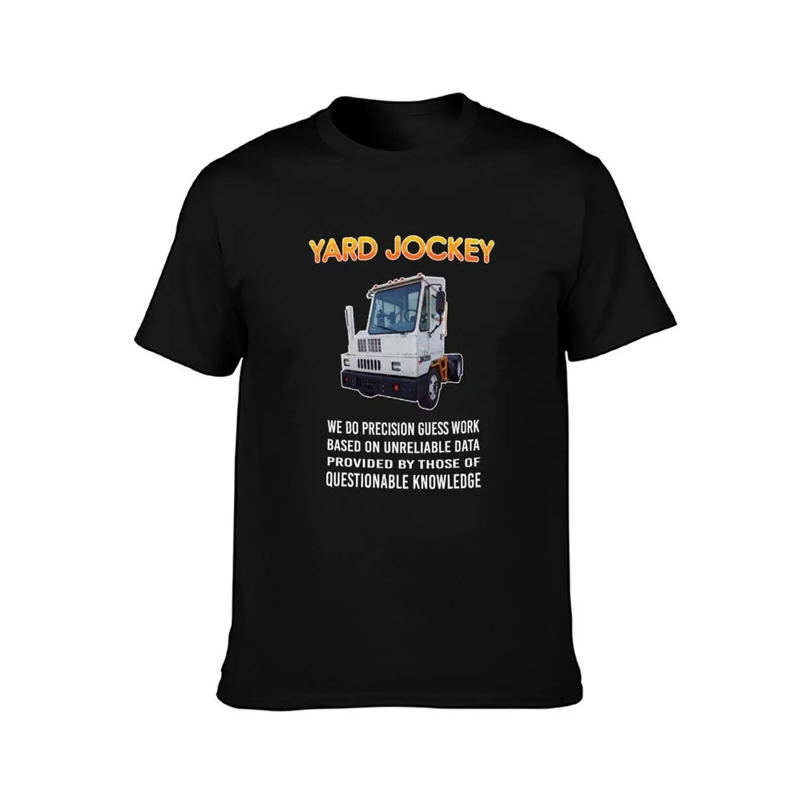 Yard Jockey Precision Guess Work T-Shirt, Summer Casual Cotton Tee, Oversized Streetwear Tops, Vintage Graphic Print