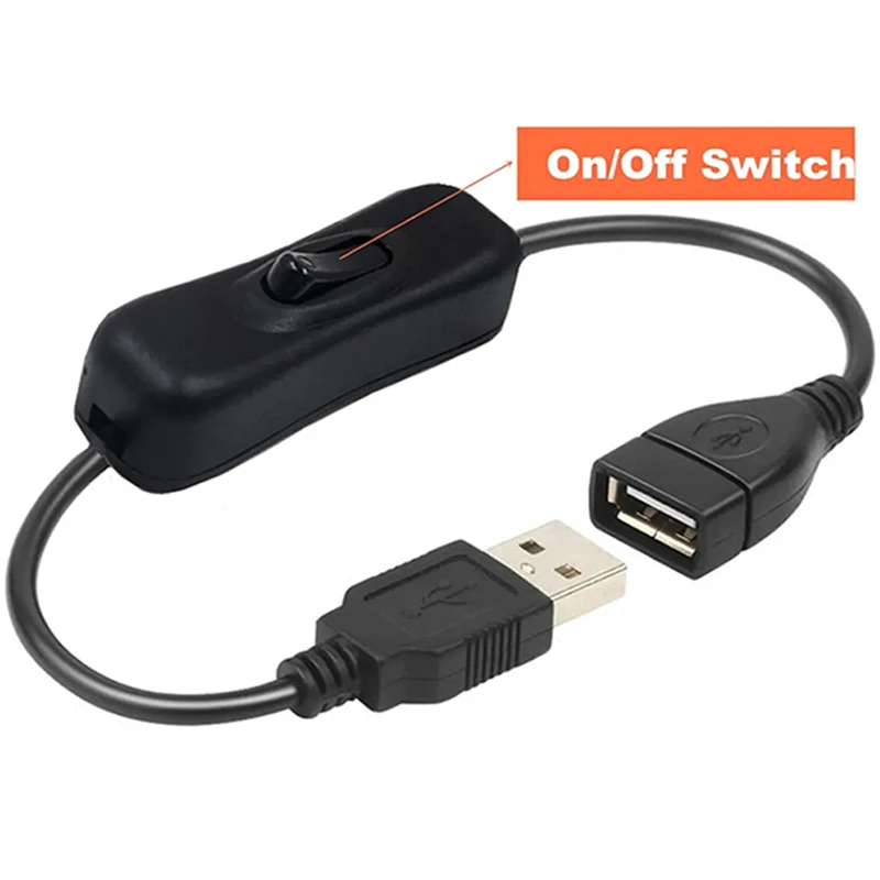 

28cm USB Cable with Switch ON/OFF Cable Extension Toggle For USB Lamp USB Fan Power Supply Line Durable HOT SALE Usb Adapter