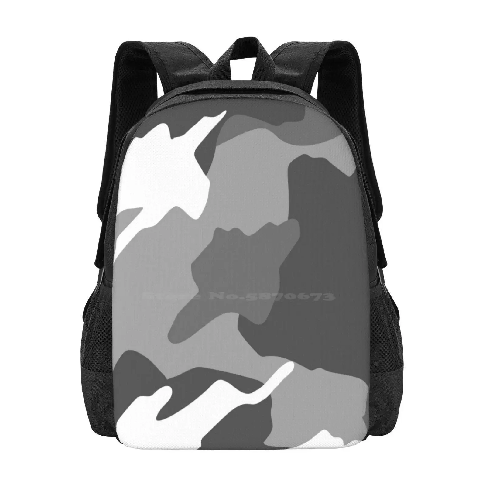 Tactical Gray And White Color Camo-Grey New Arrivals Unisex Bags Student Bag Backpack Hunting Military Outfit Army Outfit