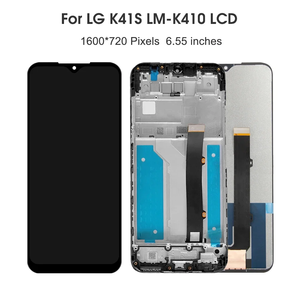 For LG K41S 6.55''LMK410EMW LM-K410EMW LM-K410 LCD Display Touch Screen Digitizer Assembly Replacement For LG K41S