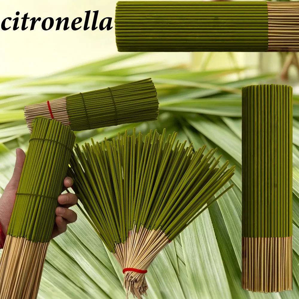 50/200 Stick Pack of Extended Lemongrass and Citronella Oil Sticks 45 Minute Burn Time Woody Refreshing Summer Scent