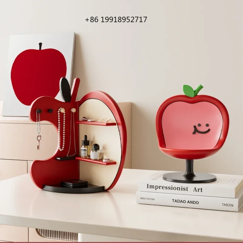 Pastel Key Holder Creative Entryway Organizer with Apple Ornament Stylish Tabletop Decor for Office Housewarming Gift Storage