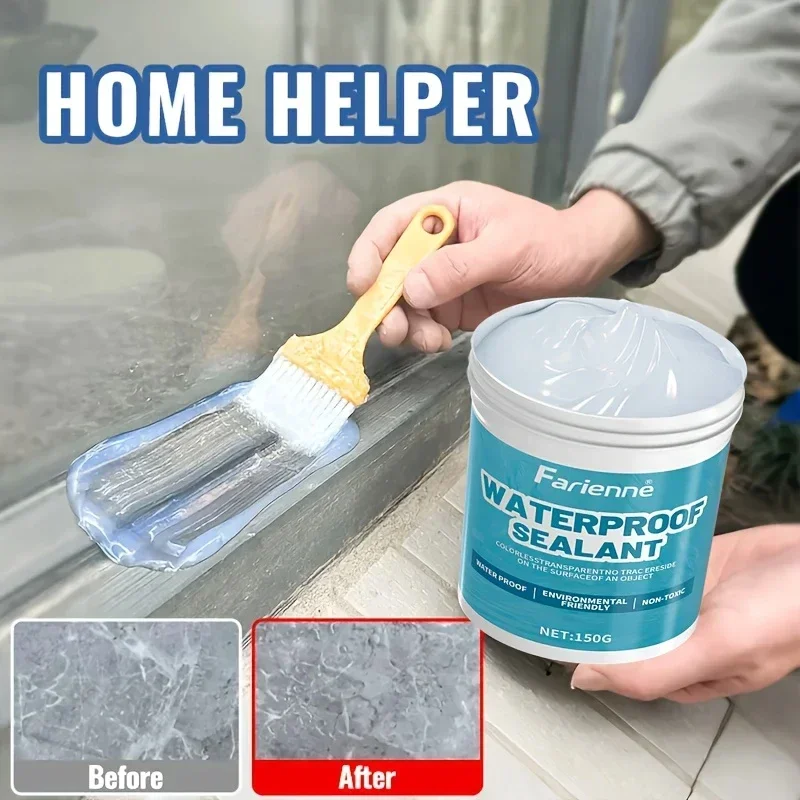 Magic Transparent Waterproof Glue-Colorless Nano Sealant, One-Time Application Leak-Proof Invisible Coating-Waterproofing Ag