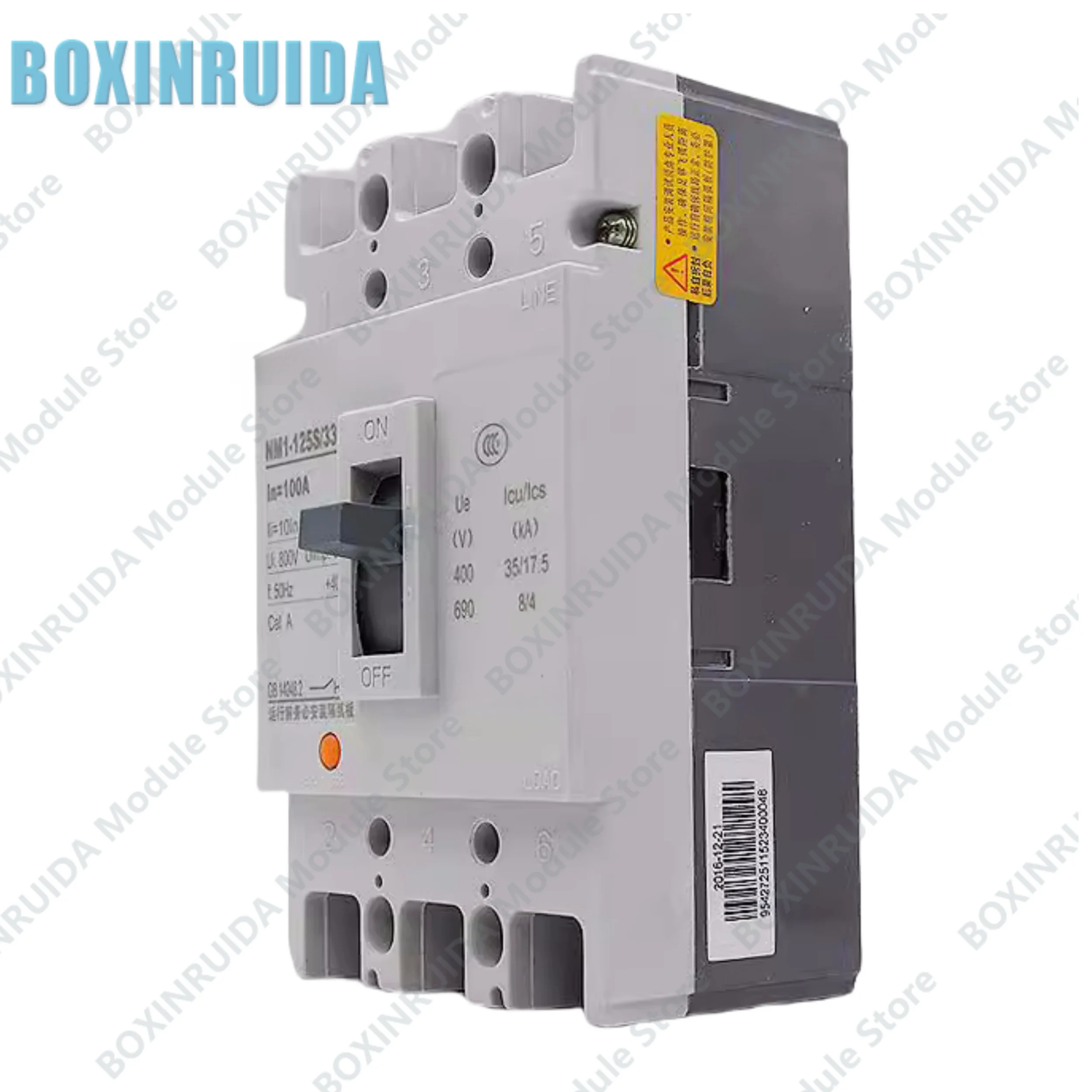 Brand new original Molded case circuit breaker NM1-125S/3300 3P 63A 80A 100A 125A