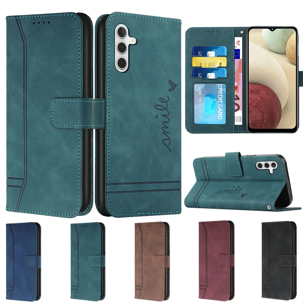 Wallet Case for Samsung A12 A22 A32 A52 A10 A10S A21S A20S A30 A50 Galaxy A14 A13 A23 A33 A53 A24 A34 A54 PU Leather Flip Cover