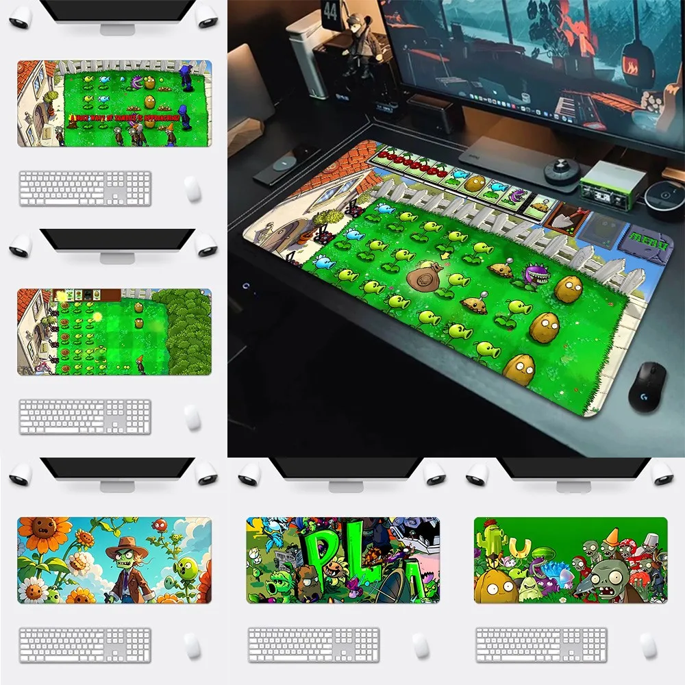 Plants vs Zombies   Quirky Pattern Game Mousepad Large Pads Rubber Mouse Mat MousePad Desk Gaming Mousepad Cup Mat