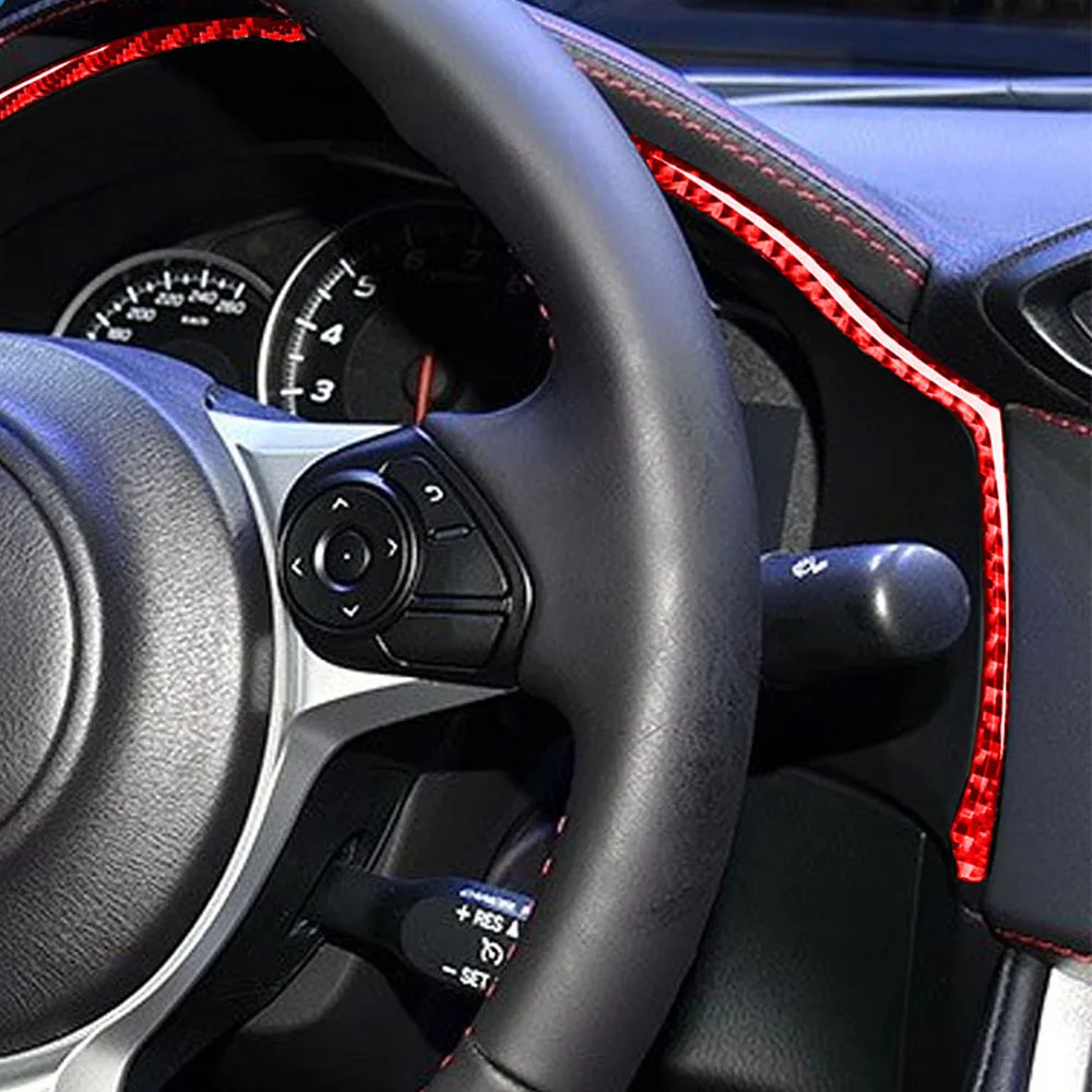For Toyota 86 GT86 Subaru BRZ 2017 2018 2019 Carbon Fiber Stickers Instrument Speedometer Decoration Strip Car Accessories