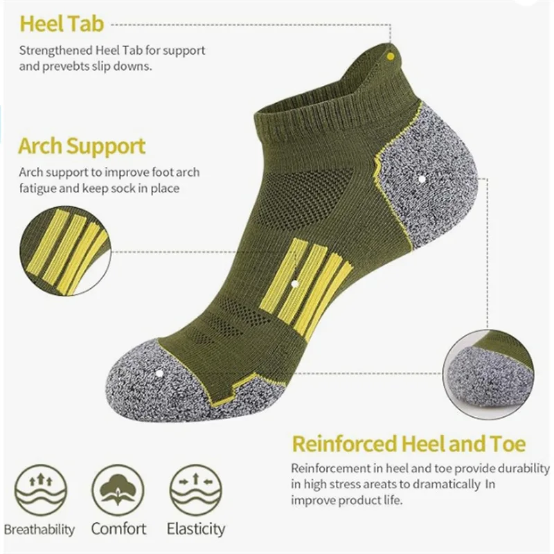 Men's Vibrant Multicolor Stripe Ankle Socks 6/12 Pairs Soft Cushioned Breathable Sweat Wicking Nonslip for Running Gym Daily Spo