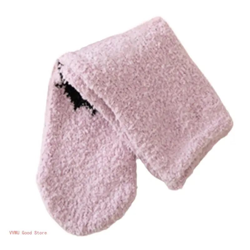 Chaussette pelucheuse pour femmes, pantoufles moelleuses, chaussettes confortables, chaussettes sommeil chaudes en peluche