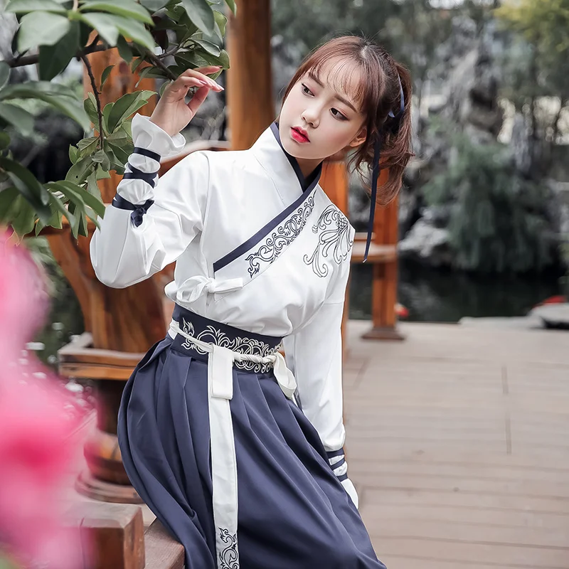 Costume de danse folklorique chinoise unisexe, Hanfu élégant pour femmes et hommes, Costume classique, Vêtements traditionnels chinois des Prairies