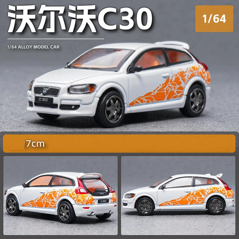 1:64 VOLVO C30 Alloy Car Diecasts & Toy Vehicles Car Model Miniature Scale Model Car Toys For Children