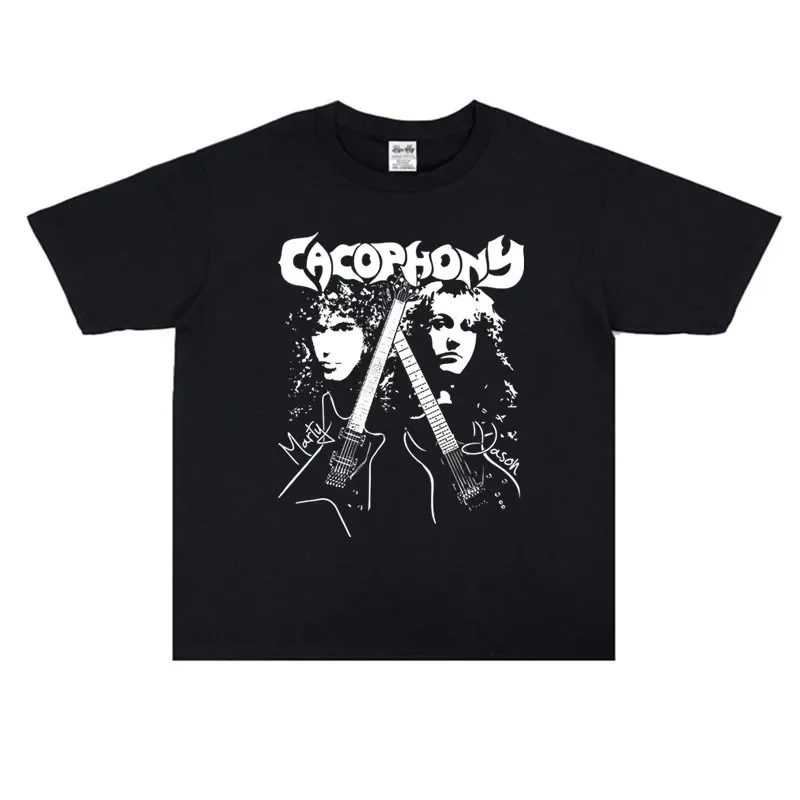 

Лето 2029, мужская и женская футболка с коротким рукавом с принтом Cacophony Rock Band, брендовая мужская футболка высокого качества для отдыха
