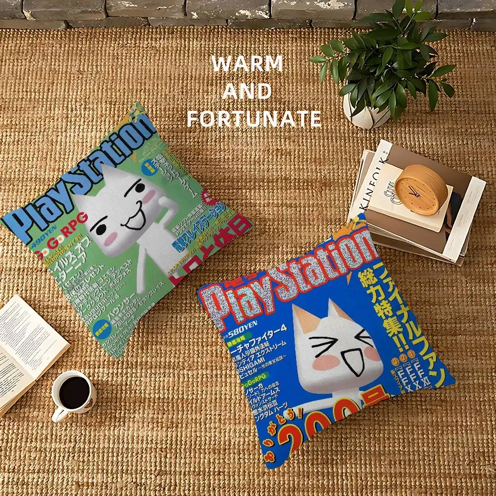Inoue Toro Cute Cat Maple Design Cushion Cover Happy Autumn Harvest decor Holiday Decorati Pillow Cover