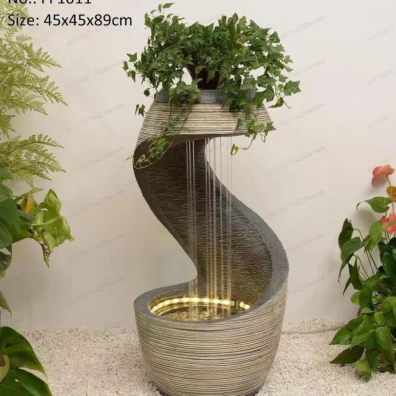 European Light Luxury Water Fountain | Modern Living Room Circulating Decor with Lucky Feng Shui Meaning