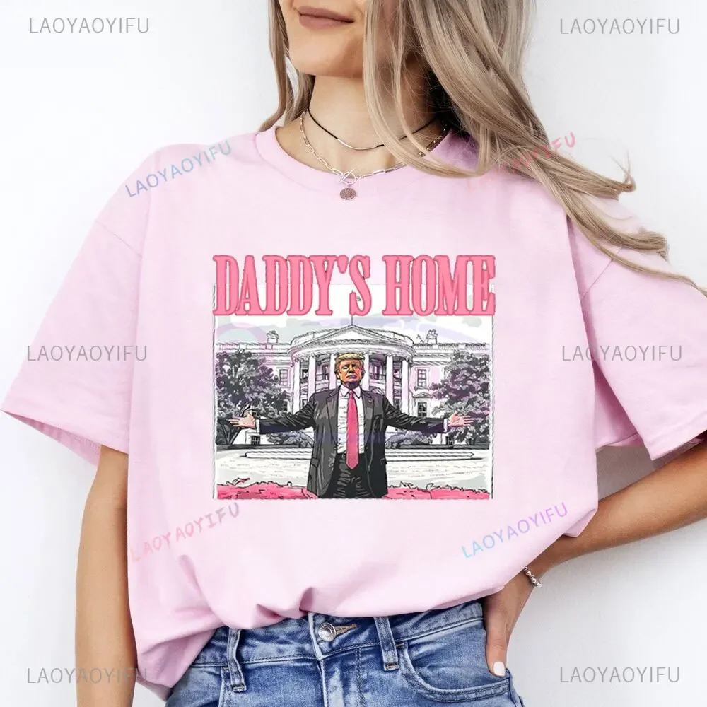 Daddy\'s Home TShirt Trump 2024 Sweatshirt Republican Tee Funny Trump Sweatshirt White House Trump Political Shirt Election Tops