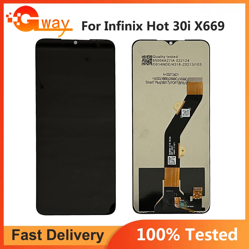 

6.56" Tested For Infinix Hot 30i X669 X669C Hot30i NFC X669D LCD Display Touch Screen Digitizer Assembly With Sensor LCD Parts