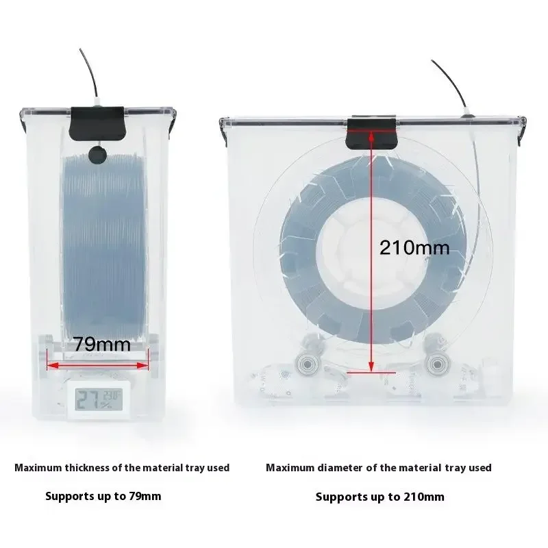 أجزاء طابعة ثلاثية الأبعاد صندوق مجفف خيوط محكم ومقاوم للرطوبة مراقبة في الوقت الحقيقي لأدوات الطابعة ثلاثية الأبعاد حامل صندوق تخزين #1