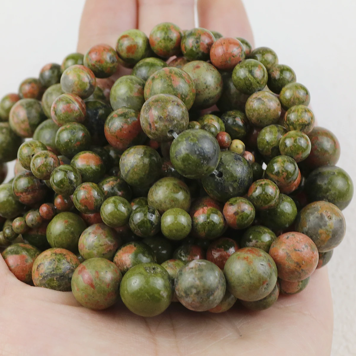 Natural Unakite Stone Round Beads 4/6/8/10/12mm Loose Spacer Beading  For Jewelry DIY Handmade Bracelet Earrings Accessories