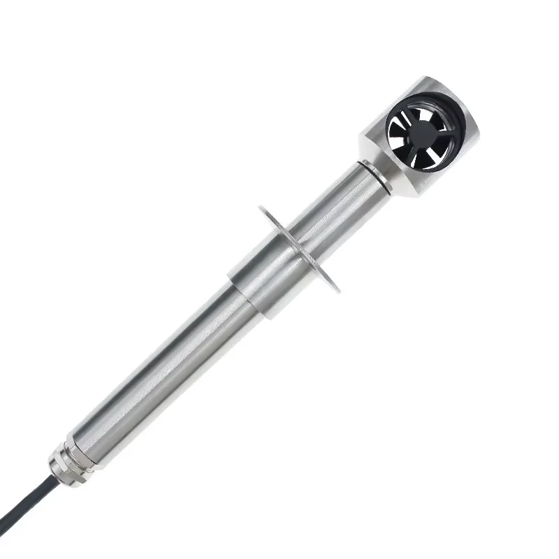 RS485 Stainless Steel Air Duct Anemometer Impeller Wind Speed Intensity Transmitter Measuring Instruments for Air Measurement