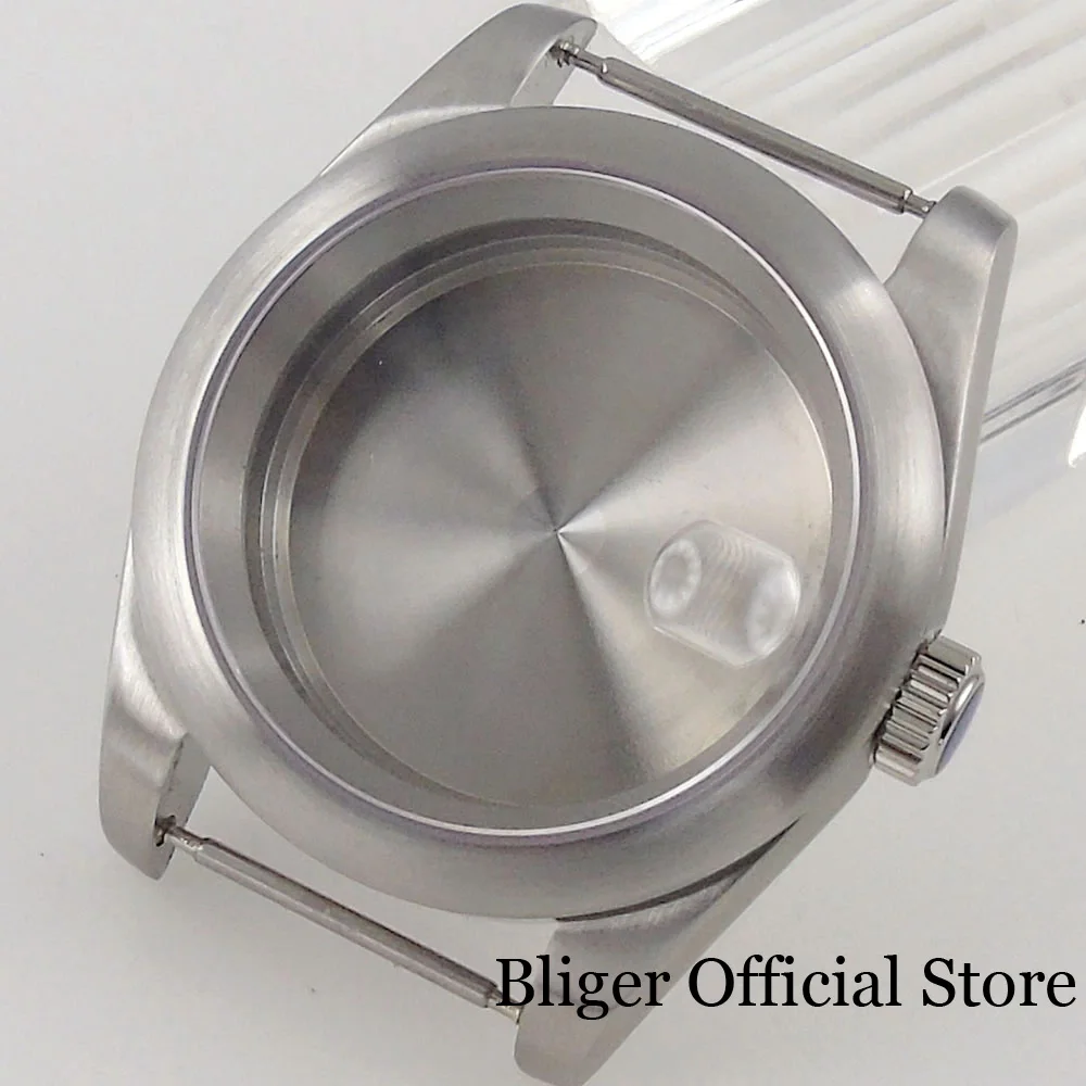 

BLIGER 39mm Full Brushed Watch Case Sapphire Glass Fit NH35A NH36A Automatic Movement Solid/Glass Back