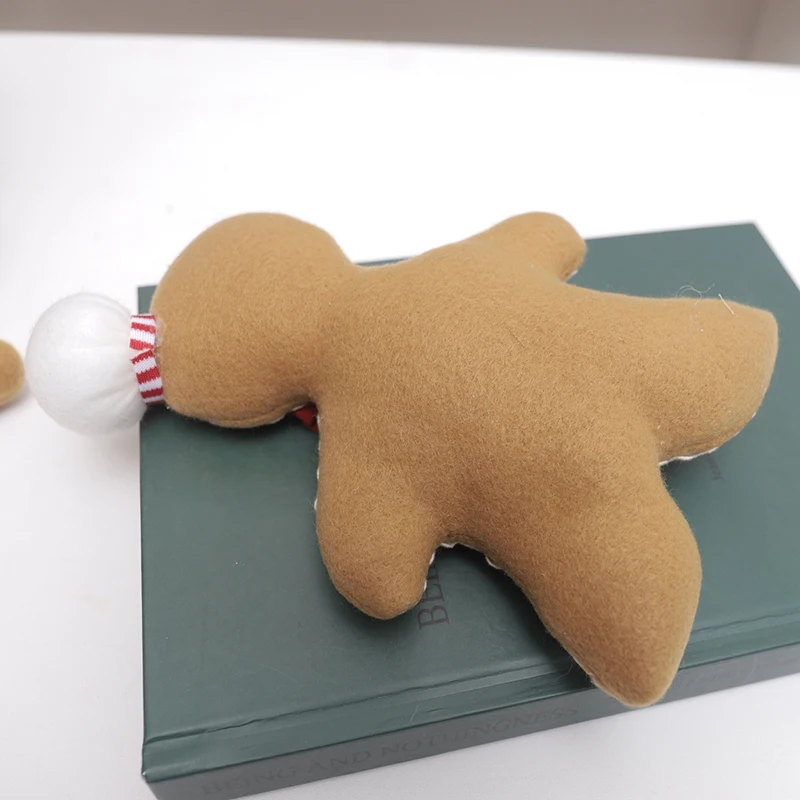 Weihnachten Neujahr Dekoration für Zuhause Plüsch Puppe Lebkuchen Mann Weihnachten Baum hängen Ornament Indoor Anhänger Kind Geschenk Dekor