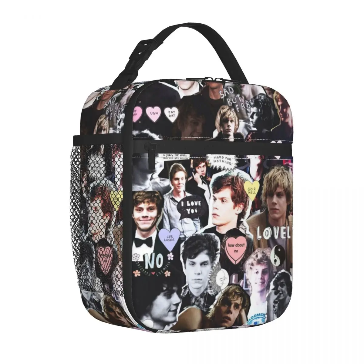 Actor Star Movie Evan Peters Insulated Lunch Bag for Women Resuable Cooler Thermal Lunch Tote Office Picnic Travel