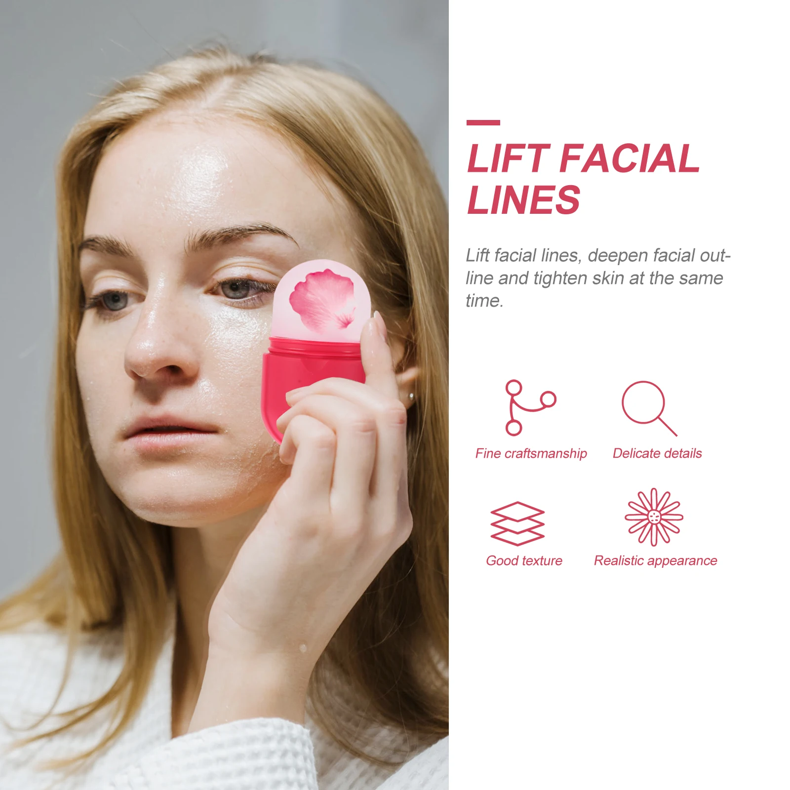 

Silicone Mold Facial Massaging Tool Cooling Face Massage Roller Shrinks Pores Reduces Swelling Dark Circles Facial