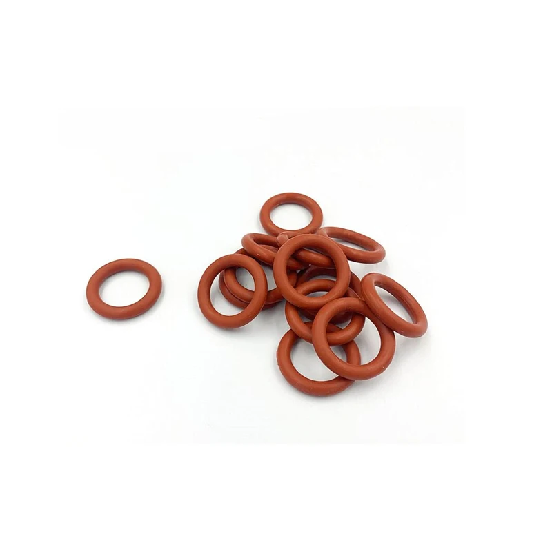 Fotografia 4: Anel de Vedação de Silicone de Grau Alimentício Resistente ao Calor, CS 2.62mm, Anel de Borracha VMQ Branco/Vermelho, Espessura 2.62, ID 2.84-228.27mm