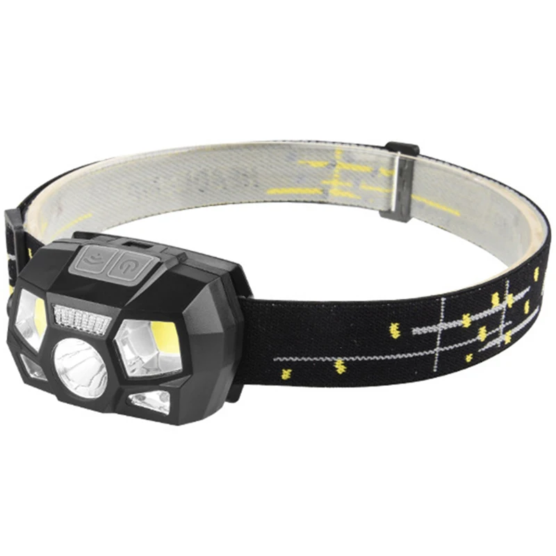 モーションセンサー付きLEDヘッドライト,超高輝度,ヘルメット,強力,USB充電式,防水