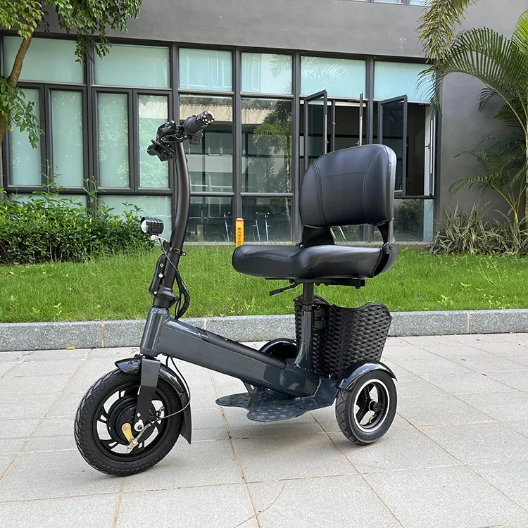 Patinete eléctrico SM-12 Pro Sit con cesta para personas mayores, triciclo eléctrico de 3 ruedas