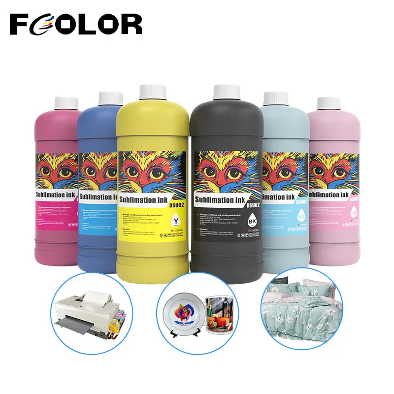 Fcolor 500ml Sublimation Ink for Epson Desktop Sublimation Printer Dye Sublimation Ink Heat Press Transfer on Mugs T-Shirt