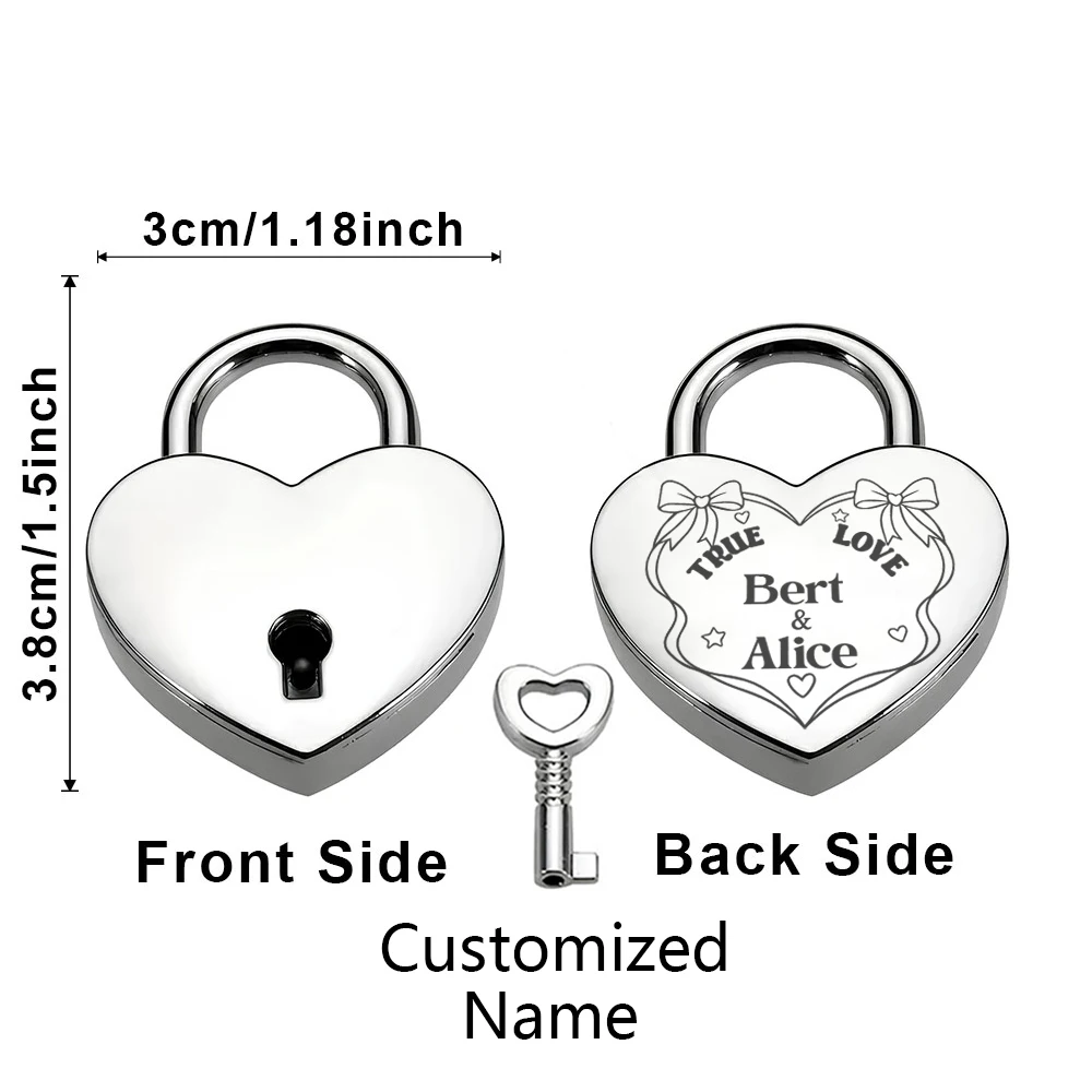 1PC Fashion Bow Personalized Text Luggage Hardware Locks Wife Girlfriend Gift view 4