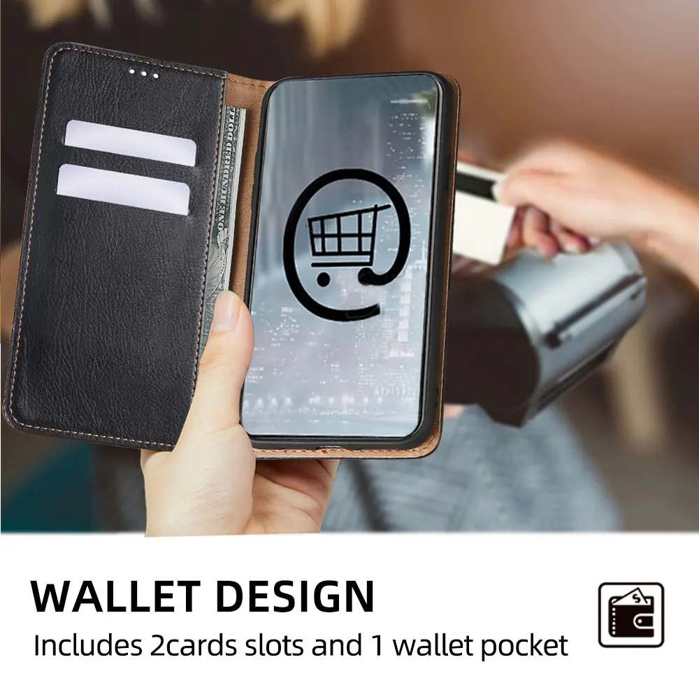 For POCO X7 Pro 5G Leather Flip Phone Case Business Protect Wallet Cover for Xiaomi Poco X7 M7 Pro Poco C75 Magnetic Book Case