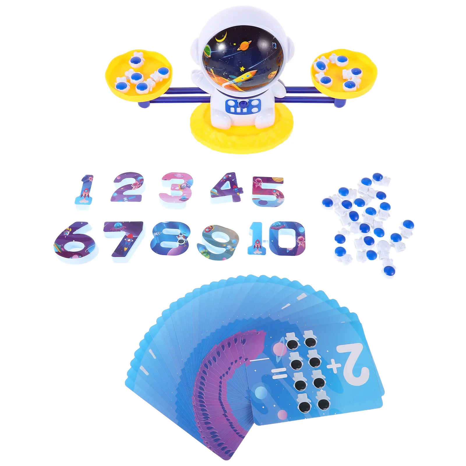 

1Set Space Theme Balance Scale for Kids Number Math Game Toddler Learning Tool Interactive Play Early Development Classroom Home