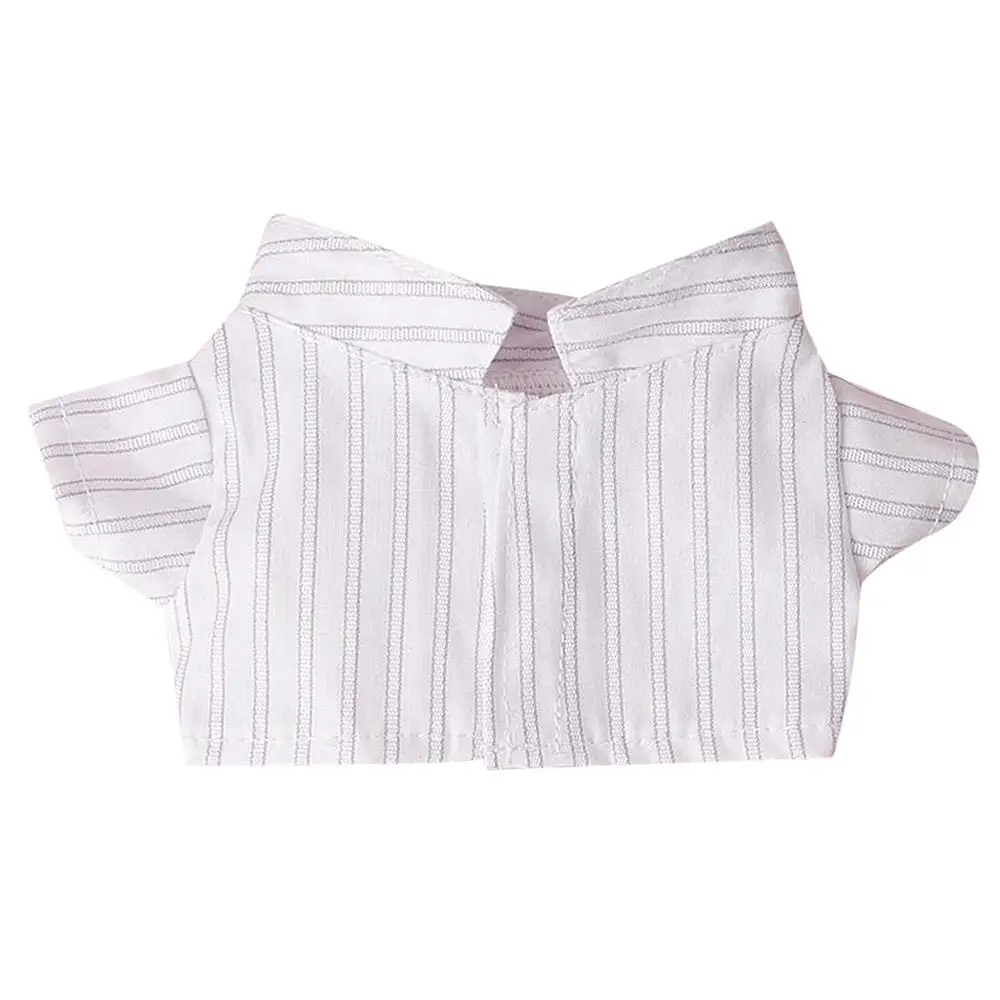 

Gift Cotton Stuffed Change Dressing Game 20CM Doll Shirt Idol Doll Clothes Stripes Lattice Solid Color Blouse