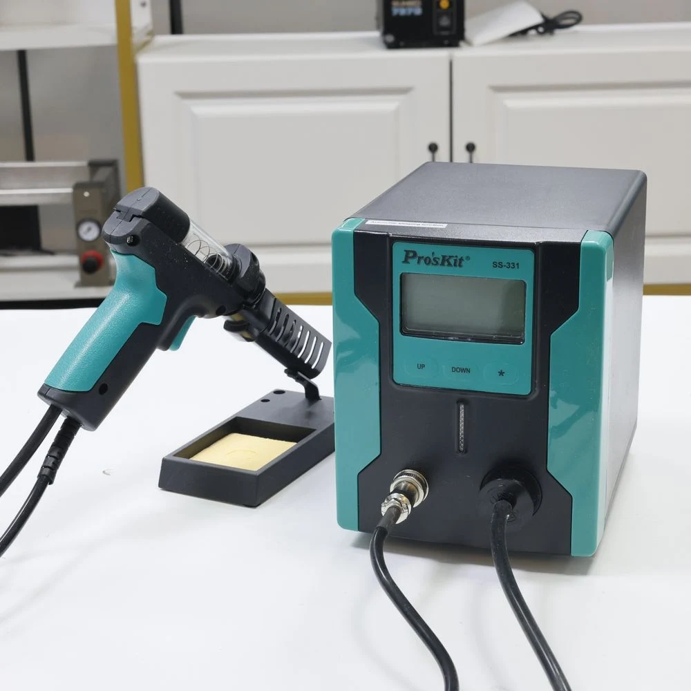 Pro'sKit SS-331H ESD ЖК-цифровой электрический оловоотсос BGA для распайки всасывания вакуумный припой присоска пистолет автоматический сон 110 В/220 В