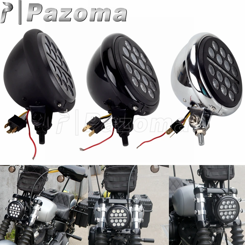 

Universal Motorcycle 5.75 inch LED Headlight Round Headlamp Front Head Lights For Chopper Cafe Racer Sportster Bobber Custom