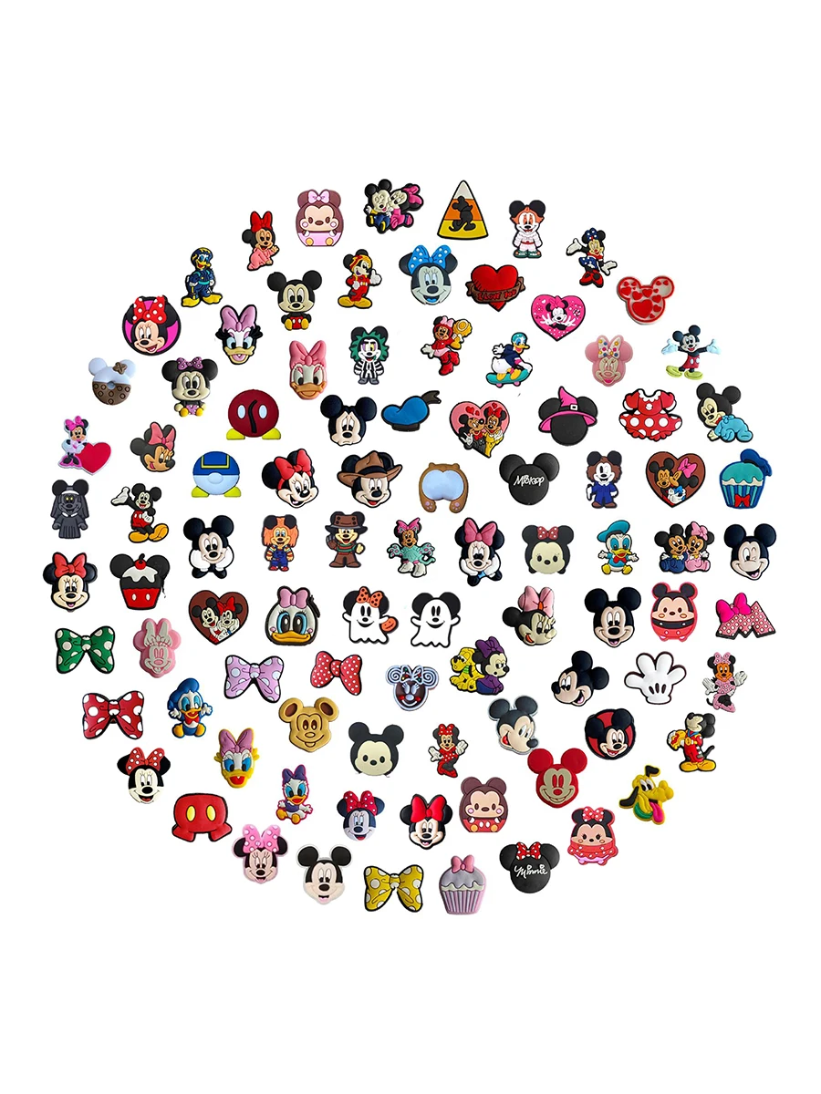 Random 10-100Pcs Disney Series Shoe Charms For Sandals Beach Bags, DIY Shoe Decorations Accessories Shoes Pins Christmas Gifts image 3