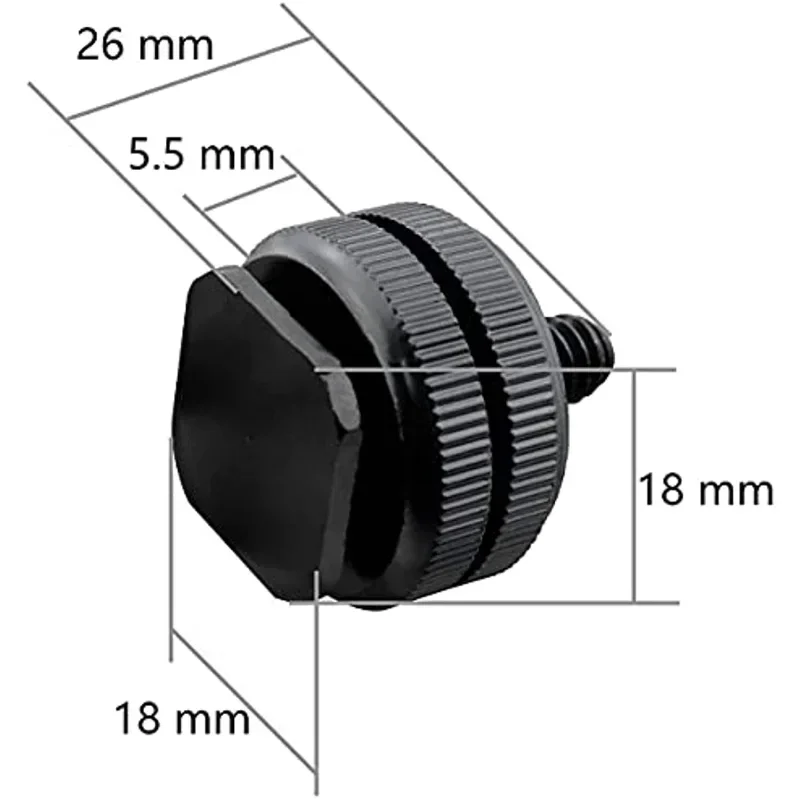 4Pcs 1/4นิ้วอะแดปเตอร์ Mount Mount อลูมิเนียมขาตั้งกล้องสกรูแฟลชรองเท้าเย็นสำหรับ Canon,nikon,Sony,Olympus,Leica